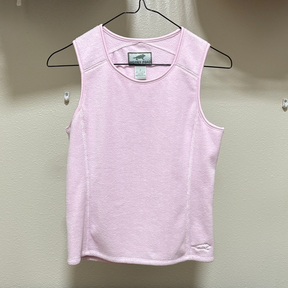 Horny Toad Toad & Co Light Pink Fleece Sleeveless Top